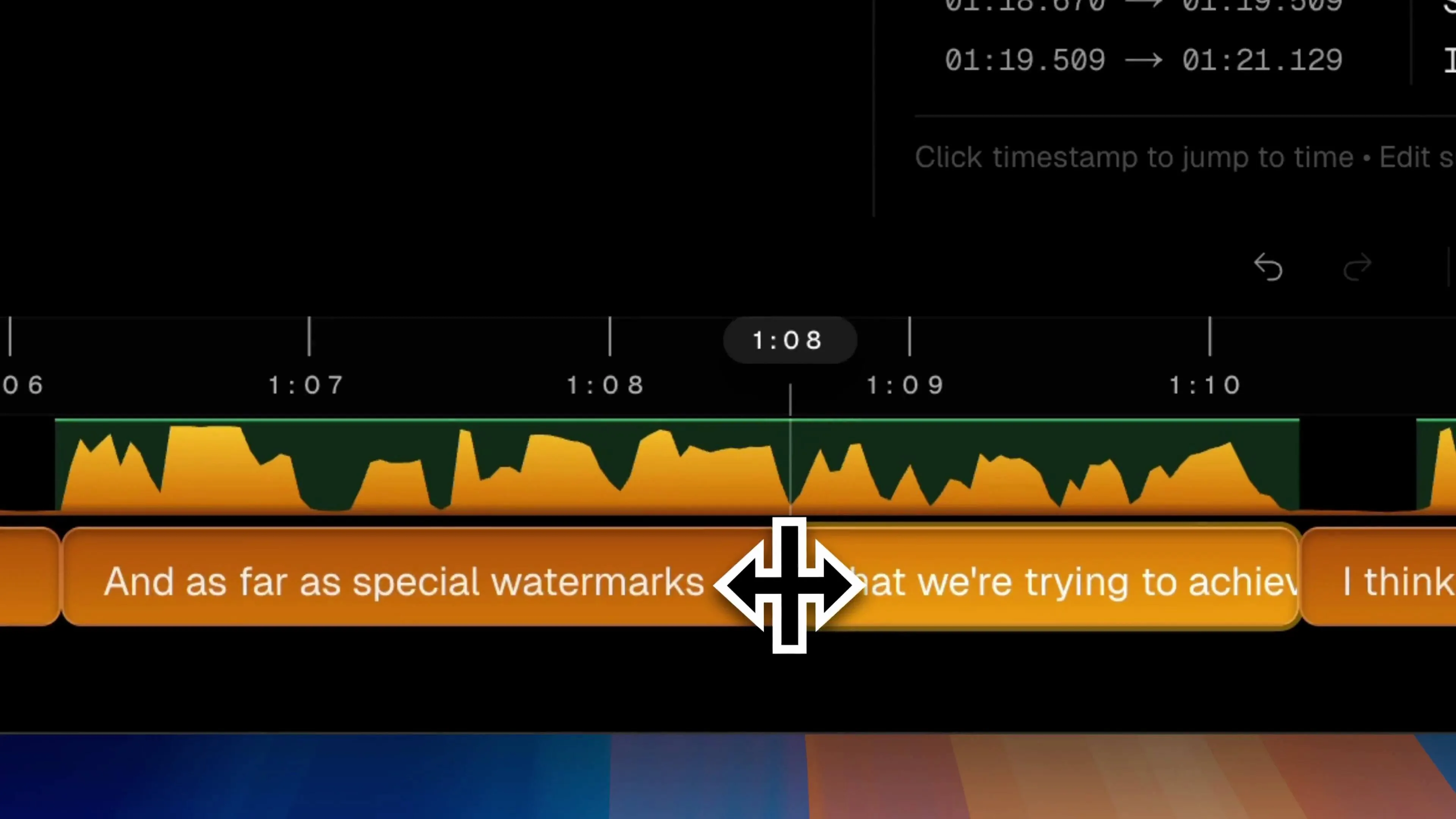 Generate and edit subtitles in the timeline editor